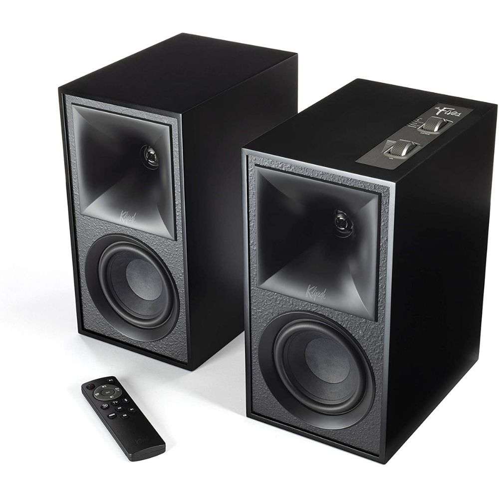 Klipsch The Fives Powered Speaker System in matte black color