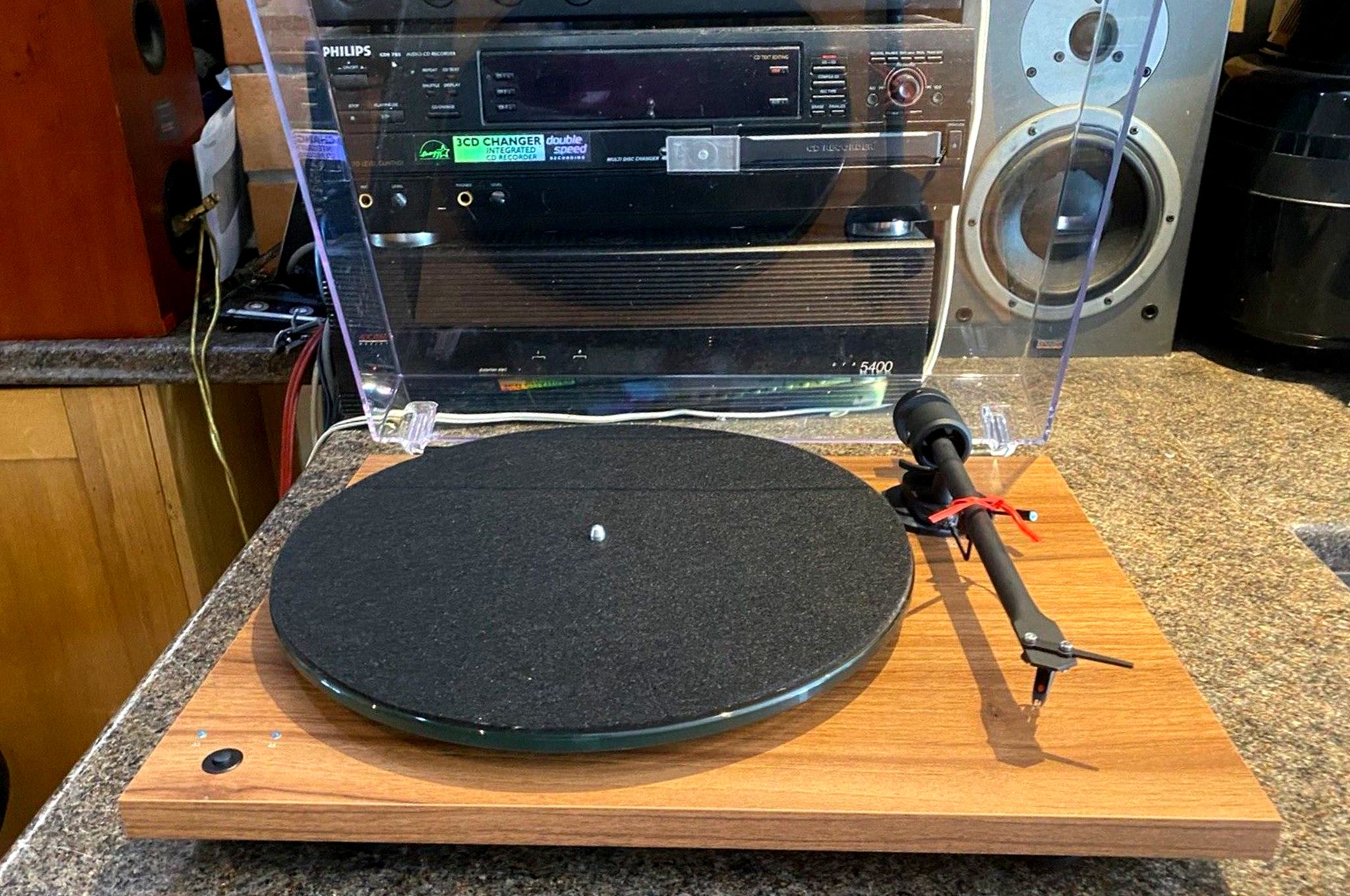 Pro-Ject T1 with a wooden plinth