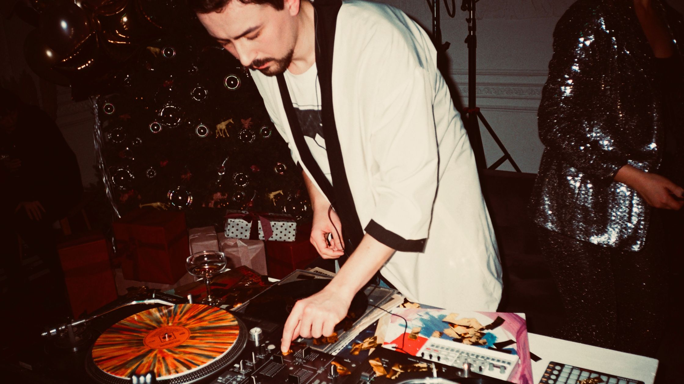 Man DJing at a night club